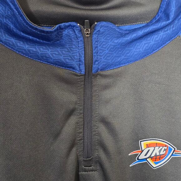 NBA OKC Thunder 1/4 Zip Lightweight Pullover Pristine Condition Size 6X - Picture 5 of 7